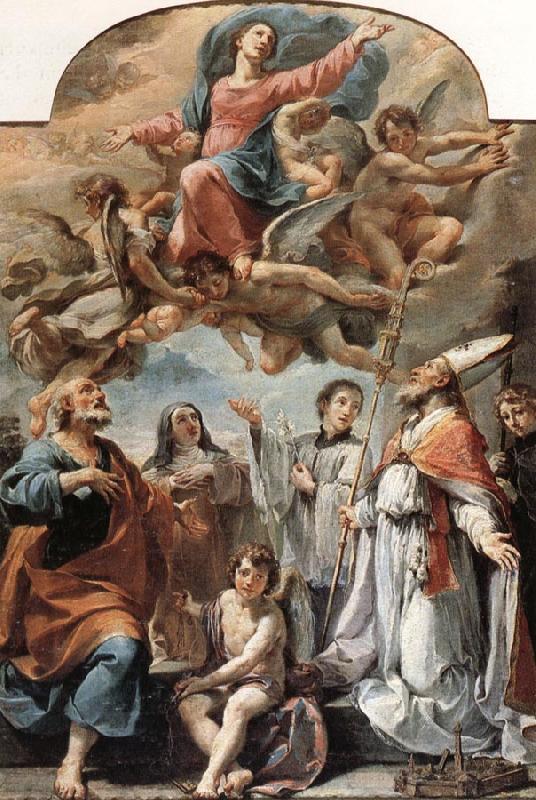 Ubaldo Gandolfi Madonna in Glory and Saints oil painting image